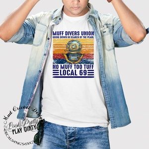 Original Mud Cricket Designs Muff Divers Union graphic tee